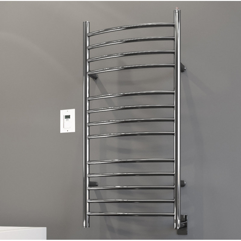 Ancona Svelte Rounded Wall Mount Electric Towel Warmer With Timer