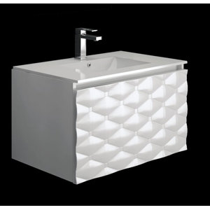 Sanitti 81 cm Wandmontierter Waschtisch mit Arma..