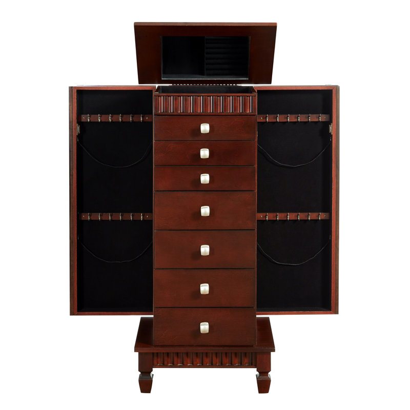 Brayden Studio Dillon Jewelry Armoire With Mirror Reviews Wayfair Dillon Jewelry Armoire With Mirror