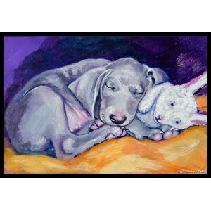 Weimaraner Snuggle Bunny Doormat