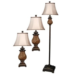 Southfield 3 Piece Table and Floor Lamp Set