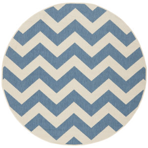 Jefferson Place Blue & Beige Indoor/Outdoor Area Rug