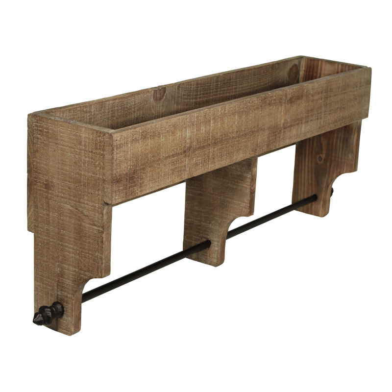 Gracie Oaks Shantel Wood Wall Storage Hanging Rod Shelf Wayfair Shantel Wood Wall Storage Hanging Rod Shelf