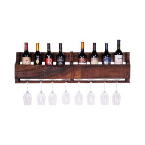8 Bottle Wall Mounted Wine Rack by Del Hutson De..