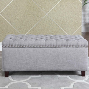 Brazil Nailhead Button Tufted Storage Ottoman by Alcott Hill