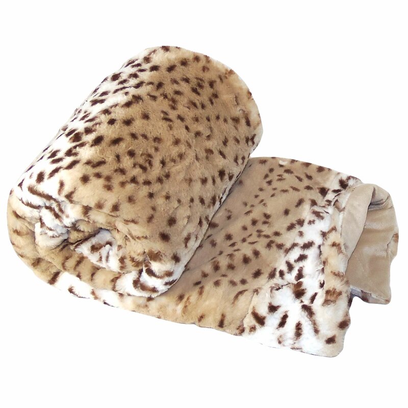 BOON Throw & Blanket Natural Animal Faux Fur Throw Blanket & Reviews ...