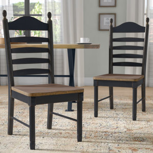 Franca Ladder Back Solid Wood Dining Chair (Set of 2) by Laurel Foundry Modern Farmhouse