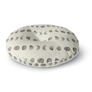 'Phases of the Moon' Round Floor Pillow