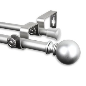 Luna Double Curtain Rod and Hardware Set