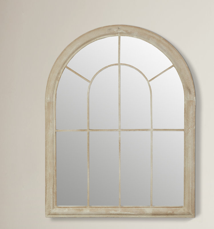 One Allium Way Round Top Windowpane Garden Mirror & Reviews Wayfair
