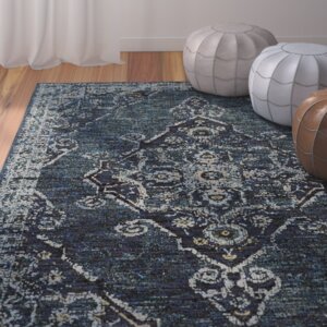 Tuma Medallion Blue Area Rug