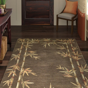 Bamboo Area Rug Wayfair Chenai Bamboo Brown Area Rug