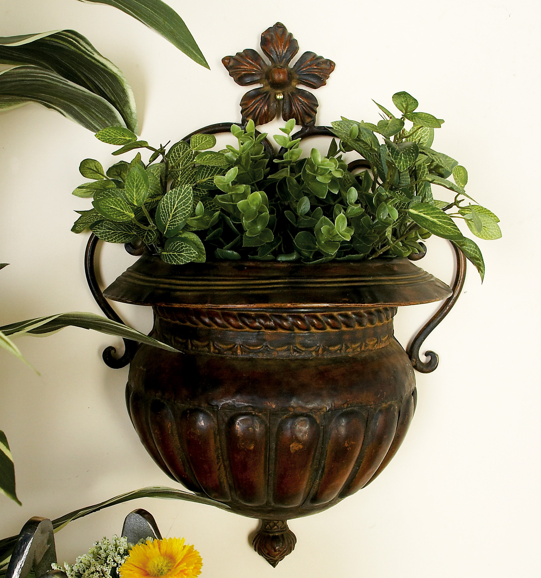 Cole Grey Iron Wall Planter Reviews Wayfair