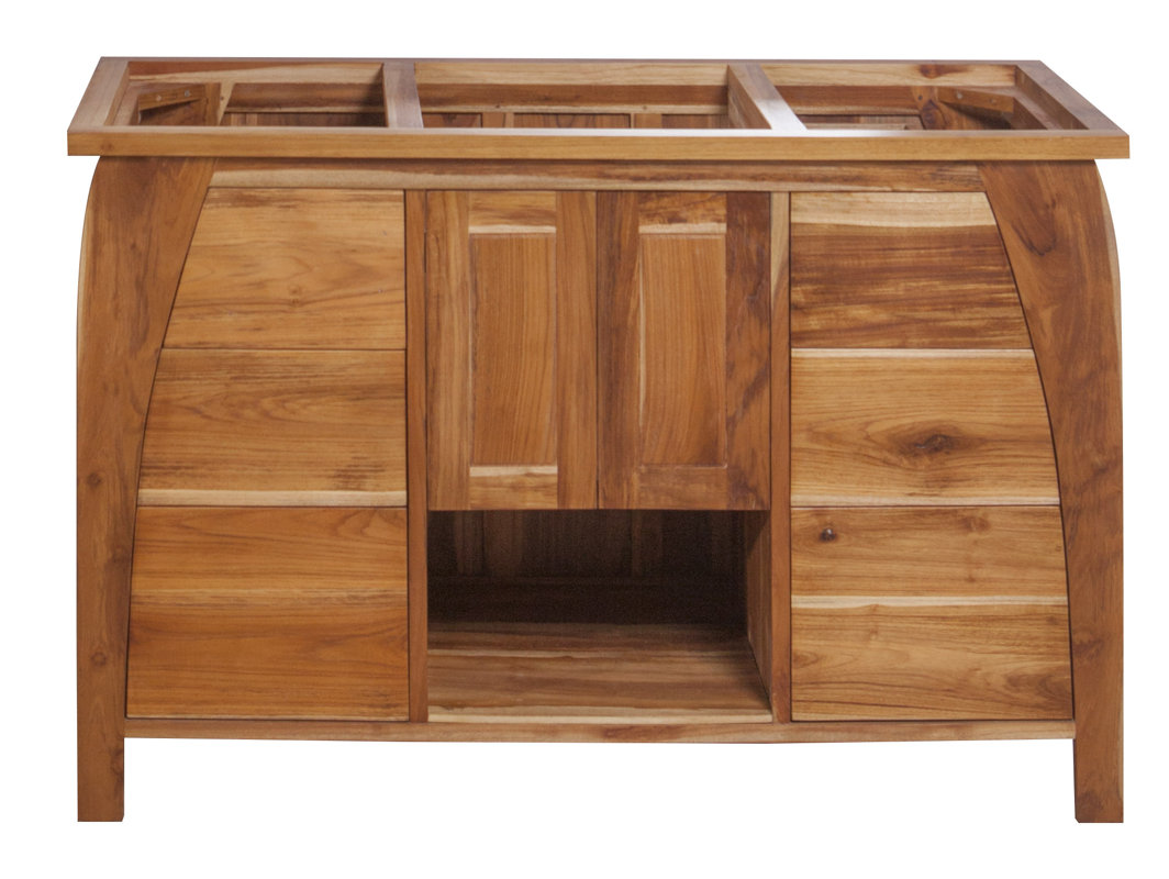 Ecodecors Tranquility Solid Teak 48 Single Bathroom Vanity Base Tranquility Solid Teak 48 Single Bathroom Vanity Base