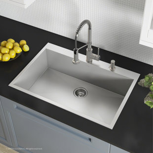 Modern Kitchen Sinks Allmodern Pax Zero Radius Topmount Series 33 X 22 Drop In Kitchen Sink