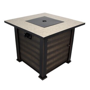 New Haven Porcelain Steel Propane Fire Pit Table