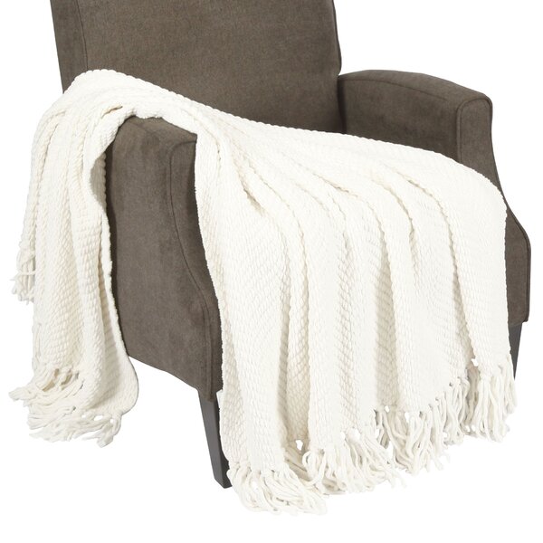 Three Posts Nader Tweed Knitted Throw Blanket & Reviews | Wayfair