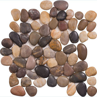 Stacked Pebble Tile Wayfair Stone Pebble Tile In Multi