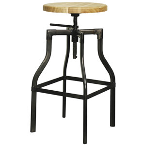 Industrial Adjustable Height Bar Stool by New Pa..