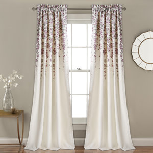 Heidelberg Floral Room Darkening Rod Pocket Curtain Panels (Set of 2)