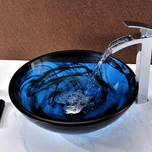 Soave Glass Circular Vessel Bathroom Sink