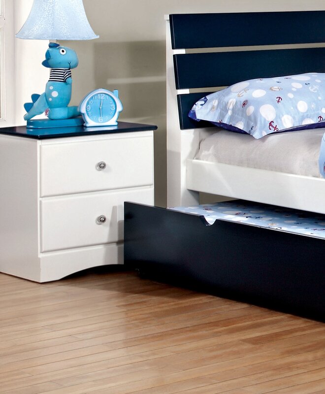 Zoomie Kids Cristina 2 Drawer Nightstand & Reviews | Wayfair