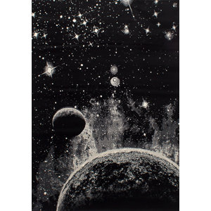 Harford Black Area Rug