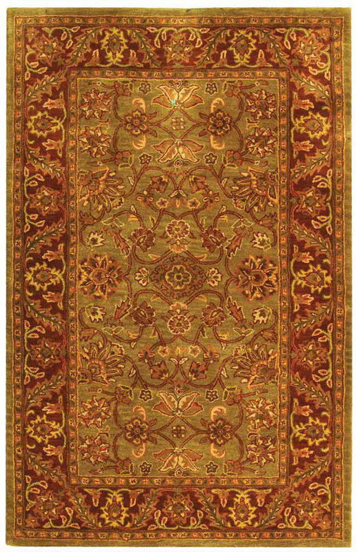 Safavieh Jaipur HandTufted Wool Green/Rust Area Rug & Reviews Wayfair