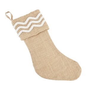 Beaded Burlap Stocking