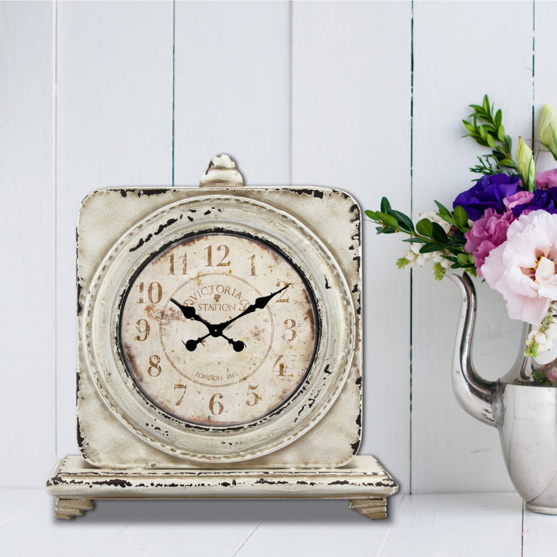 CKK Home Décor, LP Victoria Station Square Tabletop Clock & Reviews