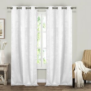 Bartlett Solid Blackout Thermal Grommet Curtain Panels (Set of 2)