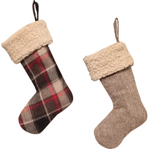 2 Piece Stocking with Fur Top Set
