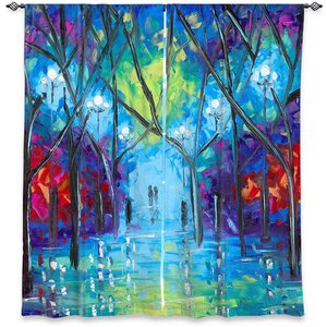Graphic Print and Text Room Darkening Curtain Panels (Set of 2)