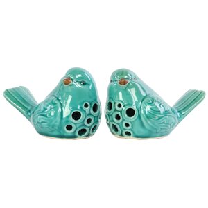 2 Piece Porcelain Bird Figurine Set