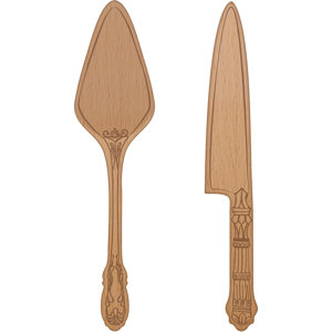 3 Piece Classic Pie Server and Knife Set