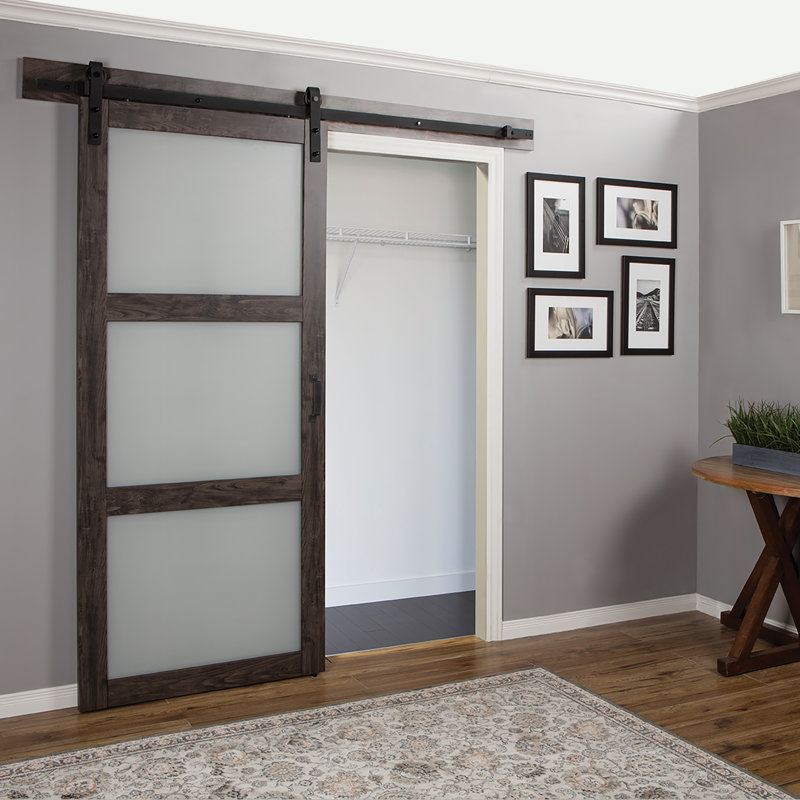Continental Gl Barn Door With Installation Hardware Kit Reviews Continental Gl Barn Door With Installation Hardware Kit Reviews Allmodern