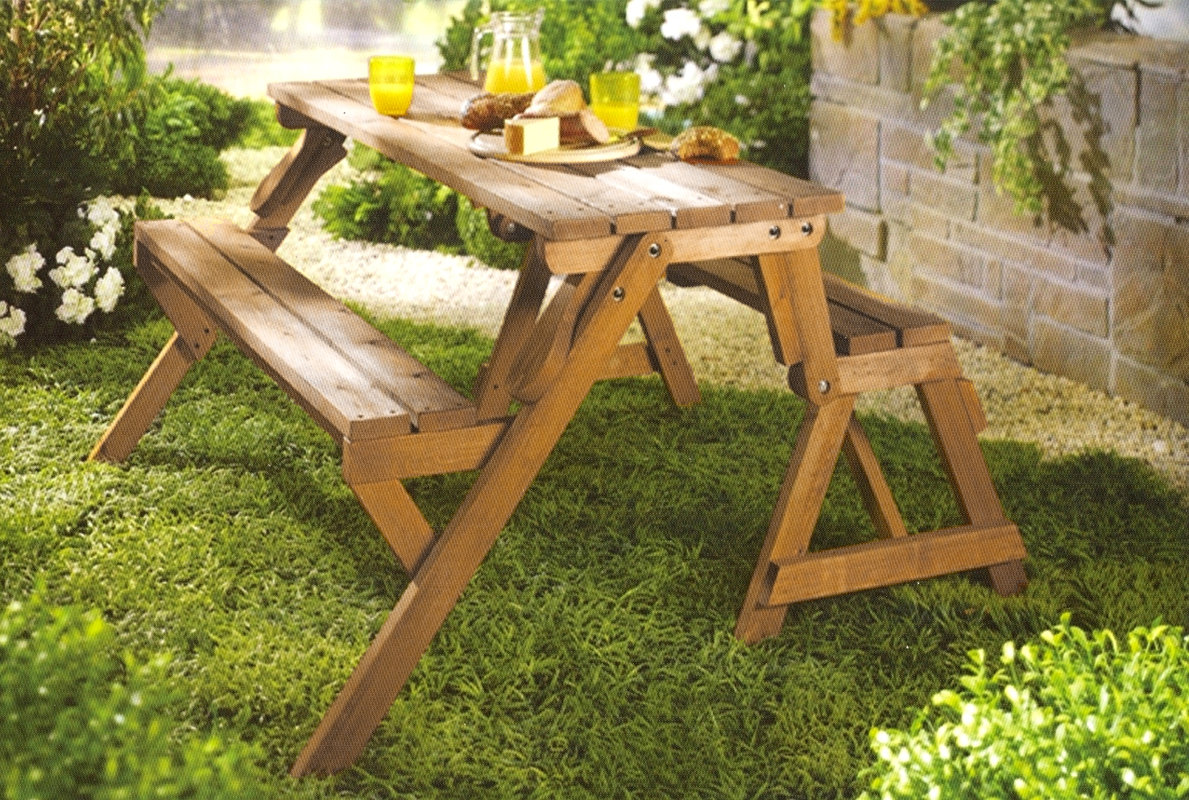 Loon Peak Luxton Convertible Wood Picnic Table & Garden Bench & Reviews