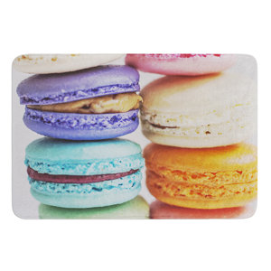 I Want Macaroons by Libertad Leal Bath Mat