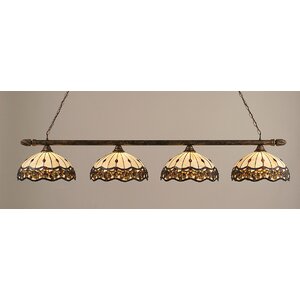 4-Light Round Kitchen Island Pendant