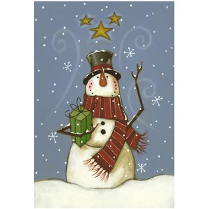 Snowman Gifts Garden Flag