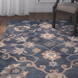 Venedy Hand-Tufted Blue Area Rug