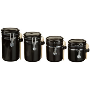 Ceramic 4 Piece Kitchen Canister Set