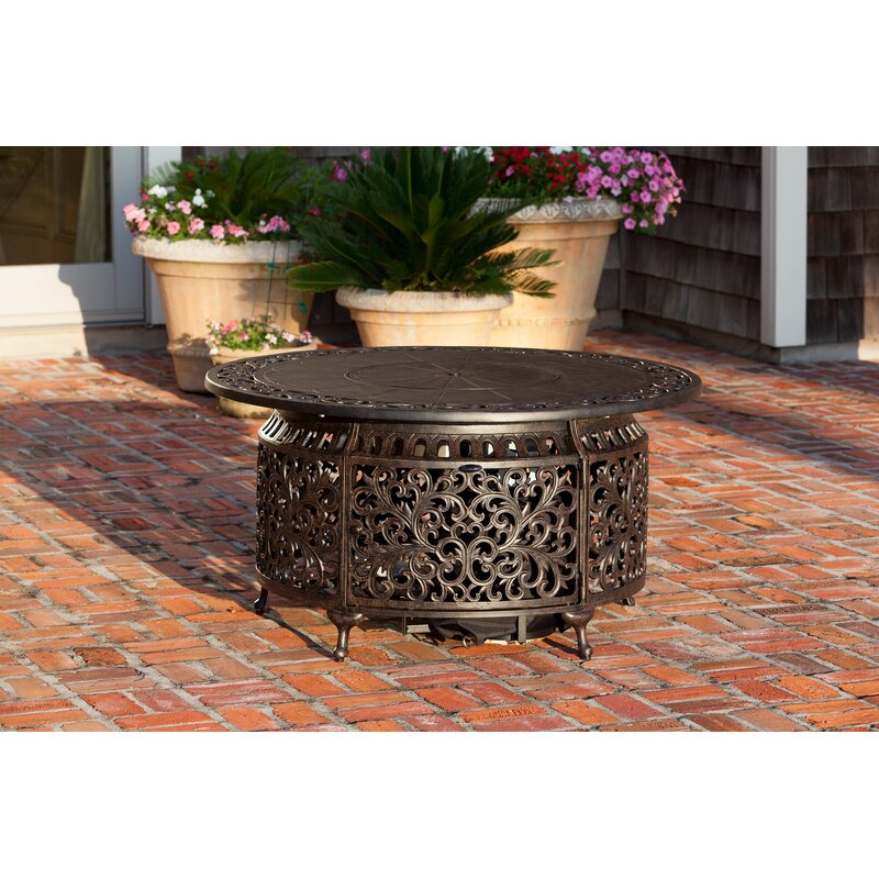 Charleston Aluminum Gas Fire Pit Table Photos