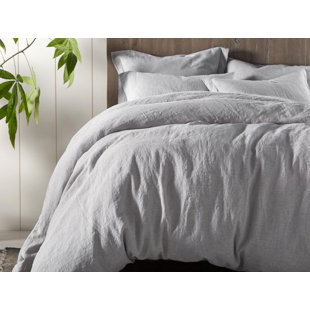 100 Percent Linen Sheets Wayfair Organic Solid Color 100 Linen Sheet Set