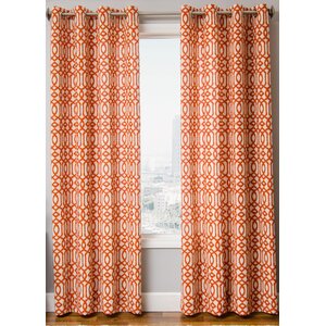 Sultan Geometric Semi-Sheer Grommet Single Curtain Panel