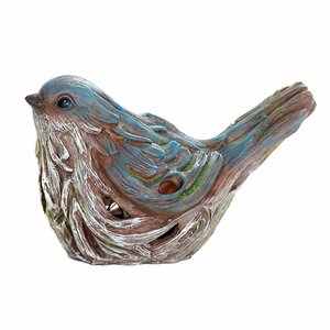 Solar Woodland Bird Statue