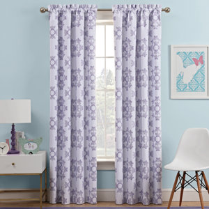 Waverly Ipanema Nature/Floral Blackout Rod Pocket Single Curtain Panel