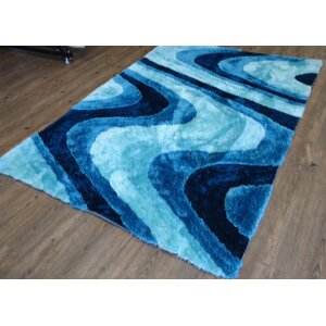 Hand-Tufted Turquoise Area Rug