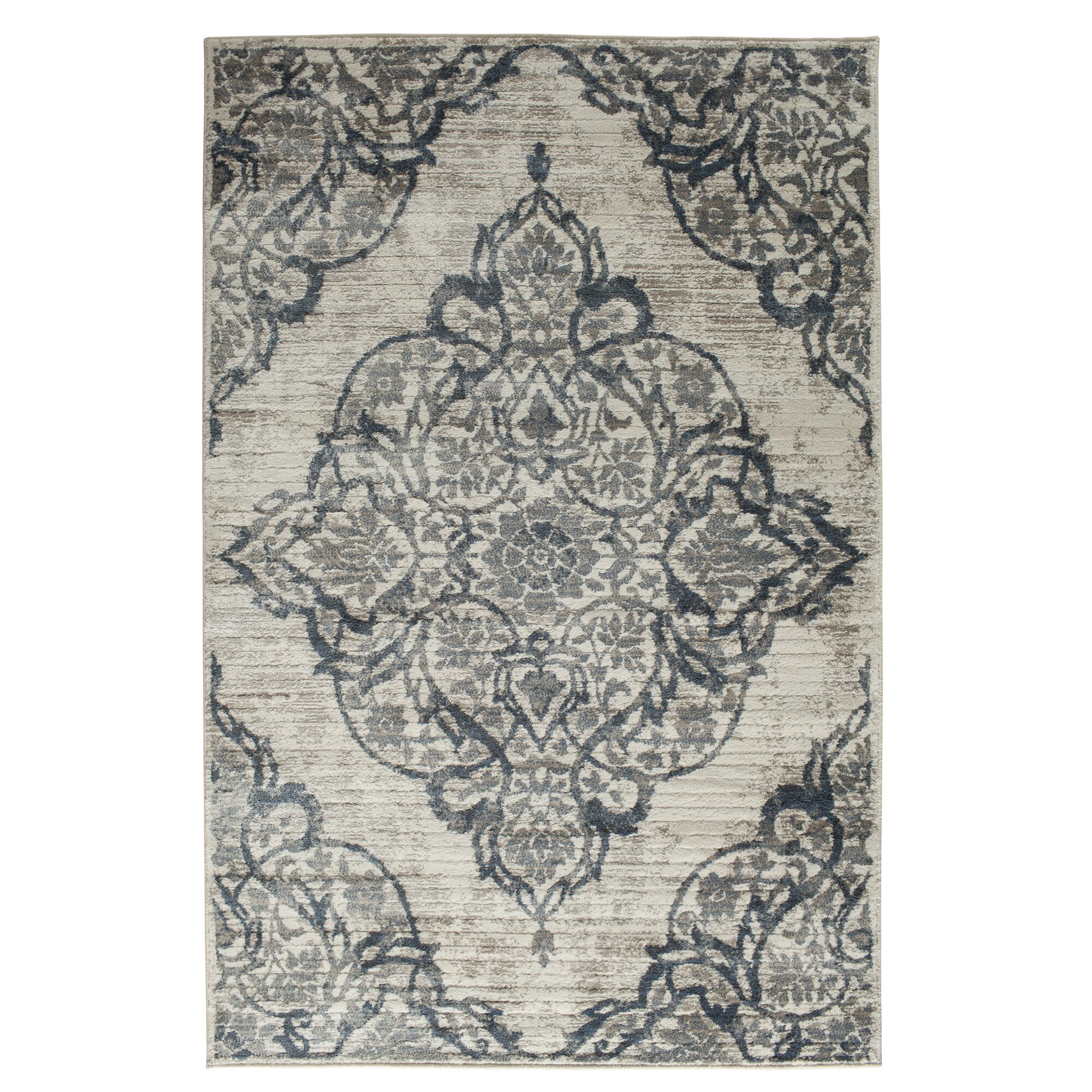 Gracie Oaks Erondelle White Sterling Gray Area Rug & Reviews