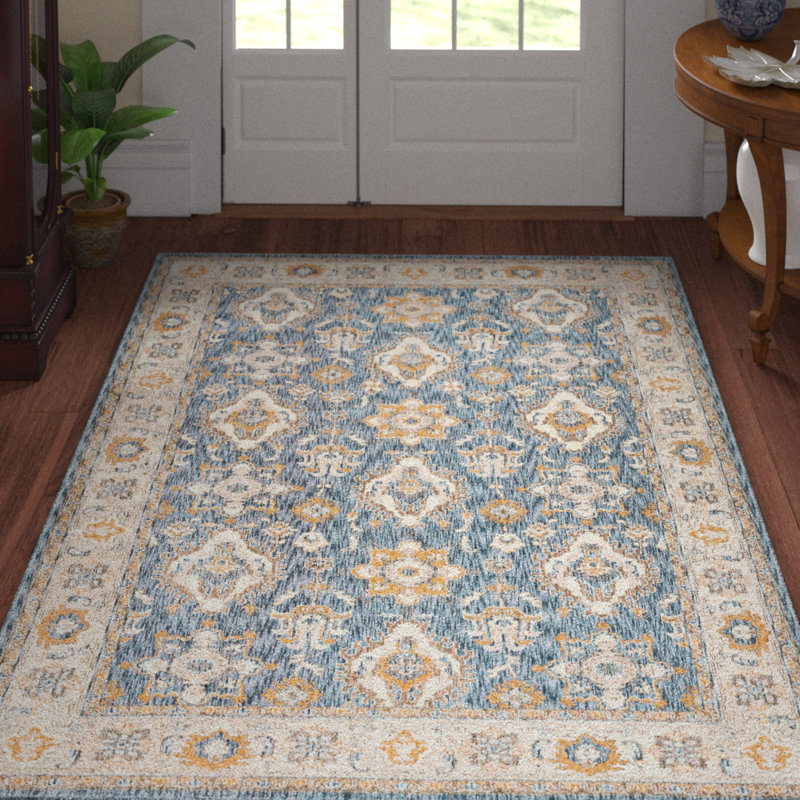 Matteson Traditional Navy/Beige Area Rug & Reviews Joss & Main